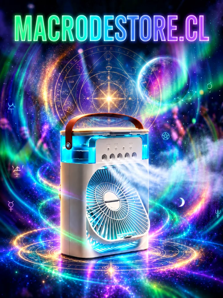 Ventilador humidificador recargable portátil 2 en 1, Macrodestore