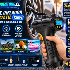Compresor de Aire Digital Inalámbrico 150 PSI con Apagado Automático